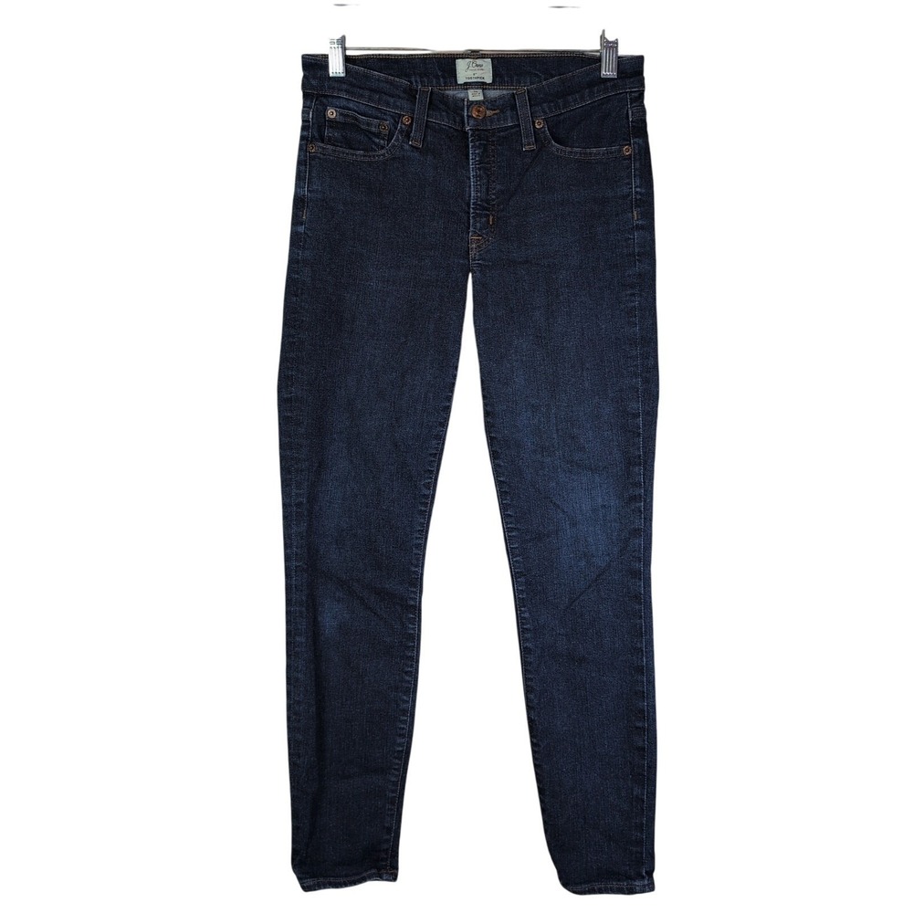 J. Crew 8" Toothpick Dark Wash Sz 28 H0189 Form Fitting Jeans Normcore School